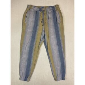 Stance‎ Sweatpants Mens L Multicolor Striped Tapered Elastic Waist Fleece Jogger